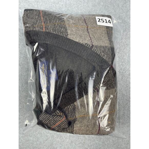 Brooks‎ Brothers Scottish Lambswool Sweater Mens XL Brown Plain V Neck Pullover - Picture 9 of 9